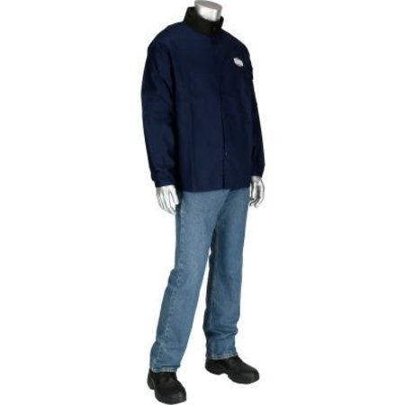 PIP Ironcat 9oz 30in Sateen Cotton Jacket, Navy, 5XL 7050N/5XL